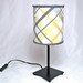 Decorative Grey and Yellow Checked Printed Fabric Drum Lamp Shade