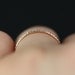Priscilla14kt Rose Gold Ultra Thin Almost-All-Around Diamond Eternity Band