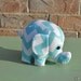 elephant stuffed animal - blue and white chevron