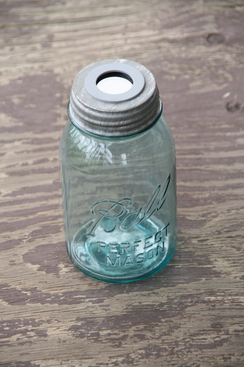 DIY Solar Light Lid for Mason Jar 2 Zink by IndustrialRewind