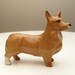 Beswick welsh corgi dog ornament. Model no 1736 in light brown gloss. Made in England