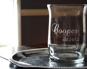 Unity Candle Holder / Hurricane Vase - Name & Year of Establishment