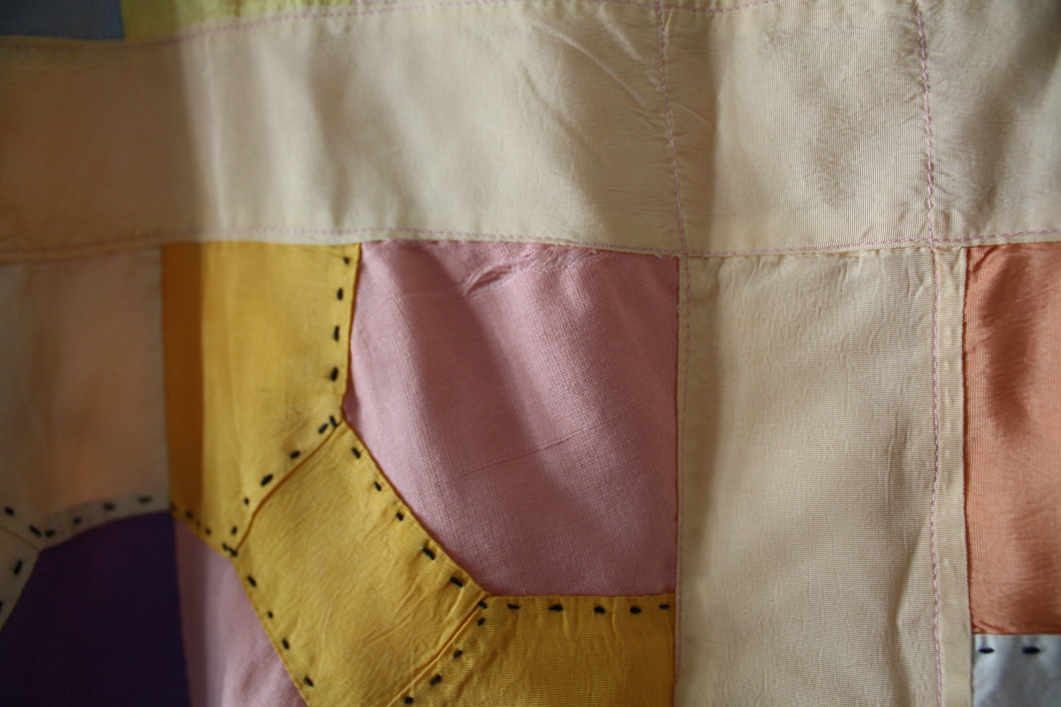 60s patch work san fran homemade crop top