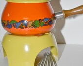 Mid Century Mod Mushroom Fondue Set