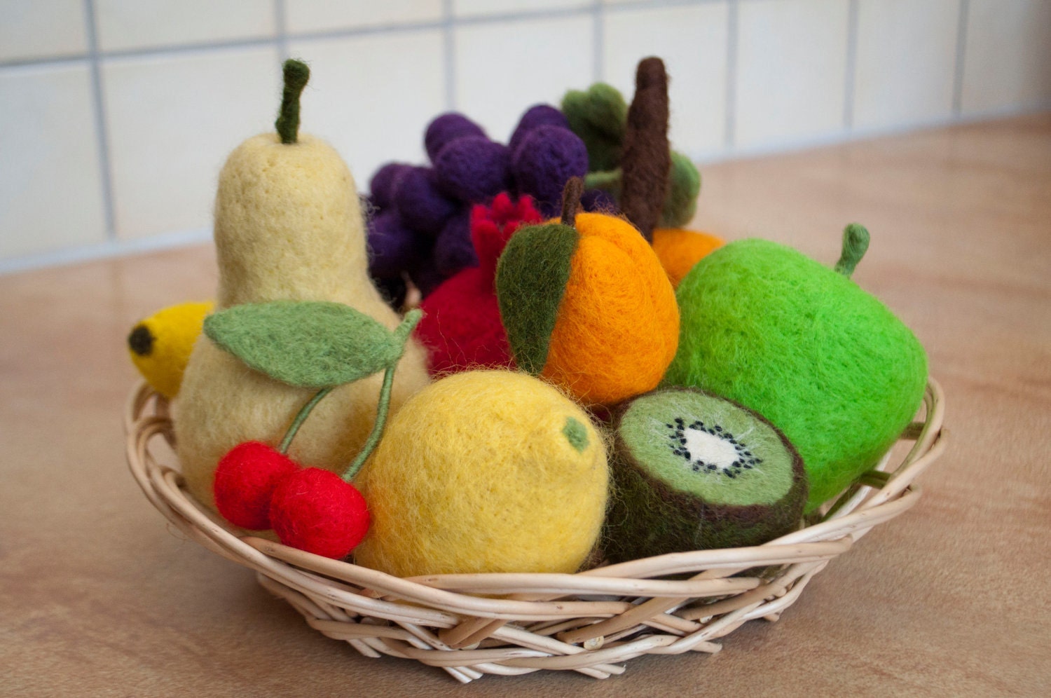 Needle Felted Fruits, made to order