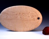 No.15 Oval Chopping Board: Birds Eye Maple Wood, Serving, Display or Cheese Board