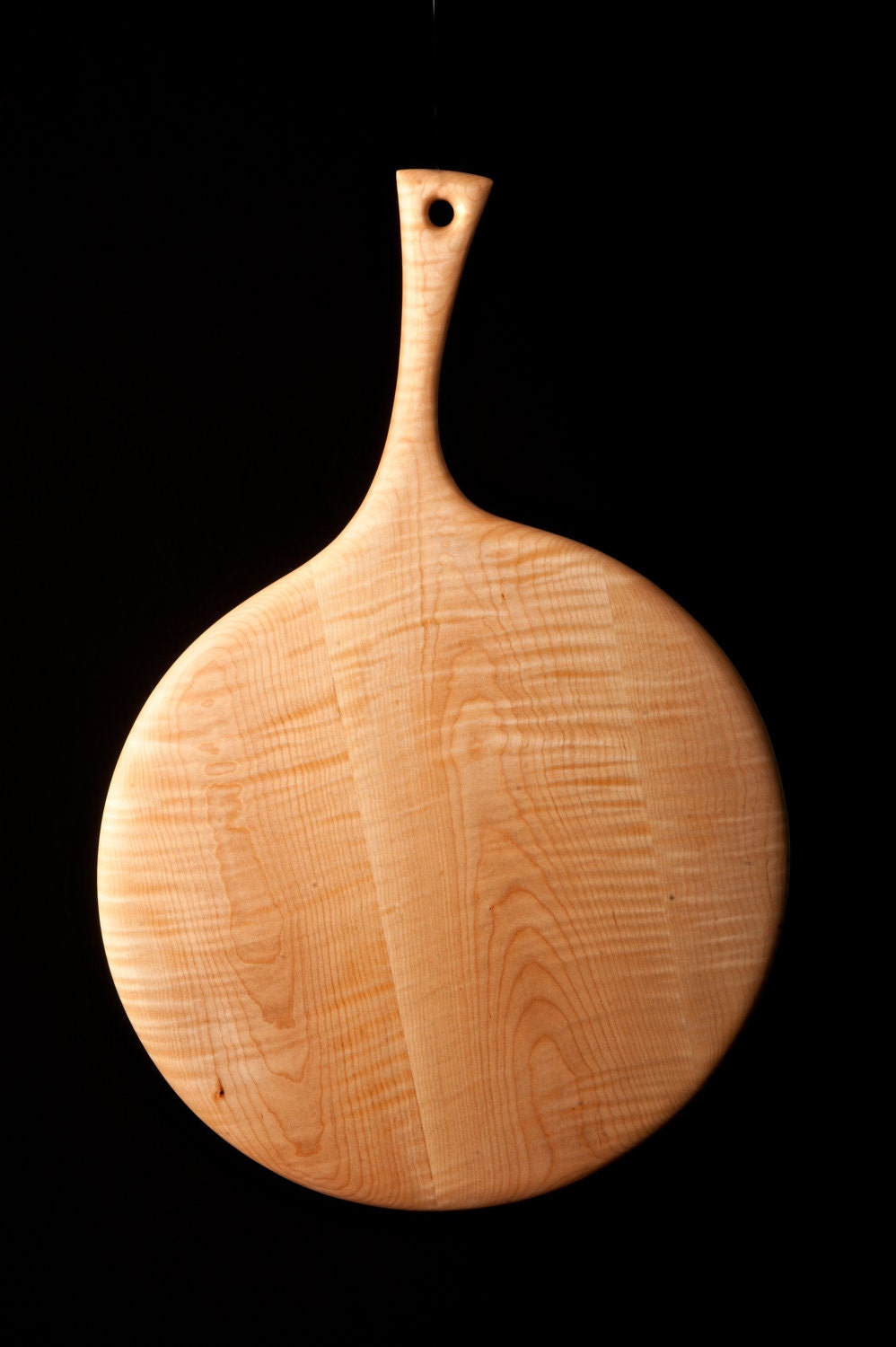 No.17 Maple Wood Cutting Board: Round Lily Pad Inspired