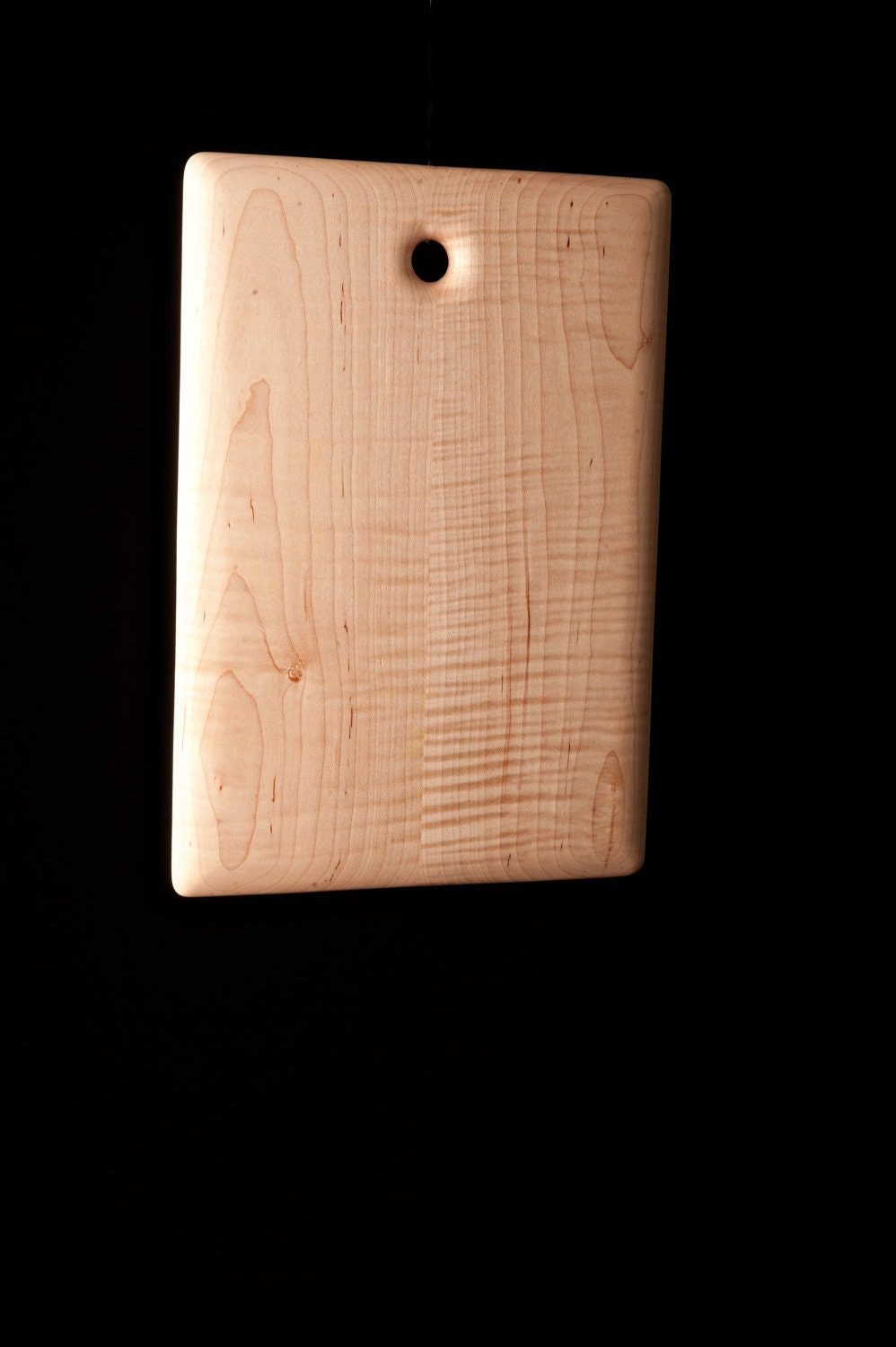Serving & Cutting Board: Polished Tiger Maple, Rectangle Serving Board, Great Wedding Gift