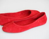EVA. Suede ballet flats / womens shoes. sizes: US 4-13, EUR 35-43. Available in different leather colors.