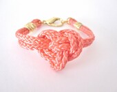nautical knot coral rope bracelet