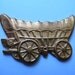 Rawhide chuck wagon,covered wagon findings,stamping,,vintage jewelry supply,destash,brass
