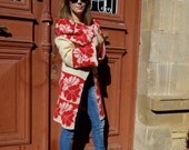 Knitted cardigan with jacquard designs