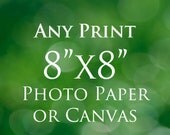 Fine Art 8x8 Canvas or Photograph Print Choose Any Photo Customizable