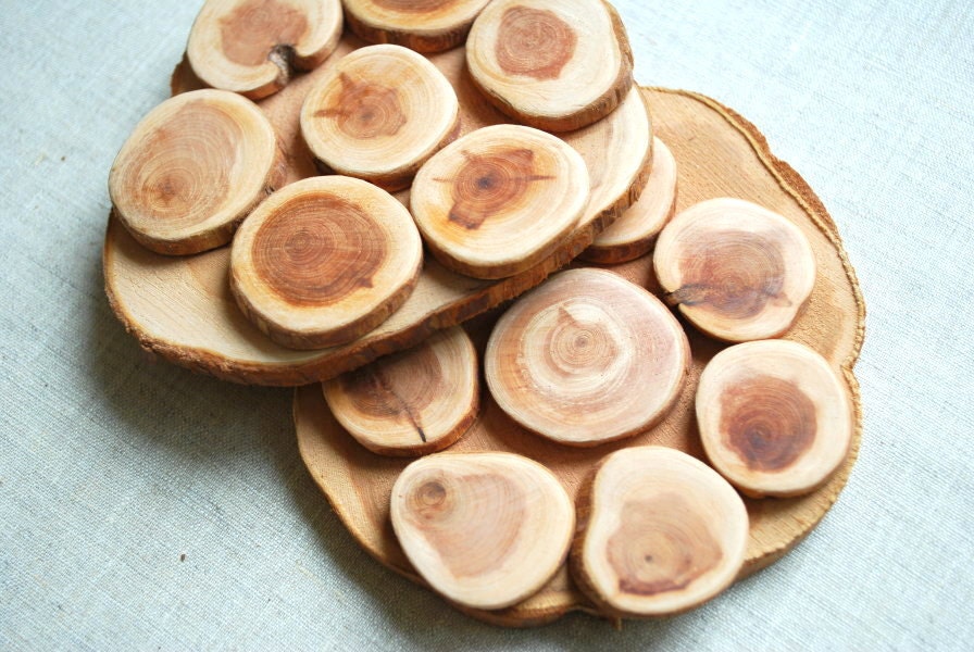 Set of two juniper wood coasters- Kitchen,utensil,trivet,candle holder-Eco friendly-Rustical-Home decor-Outdoor wedding,candle holder.