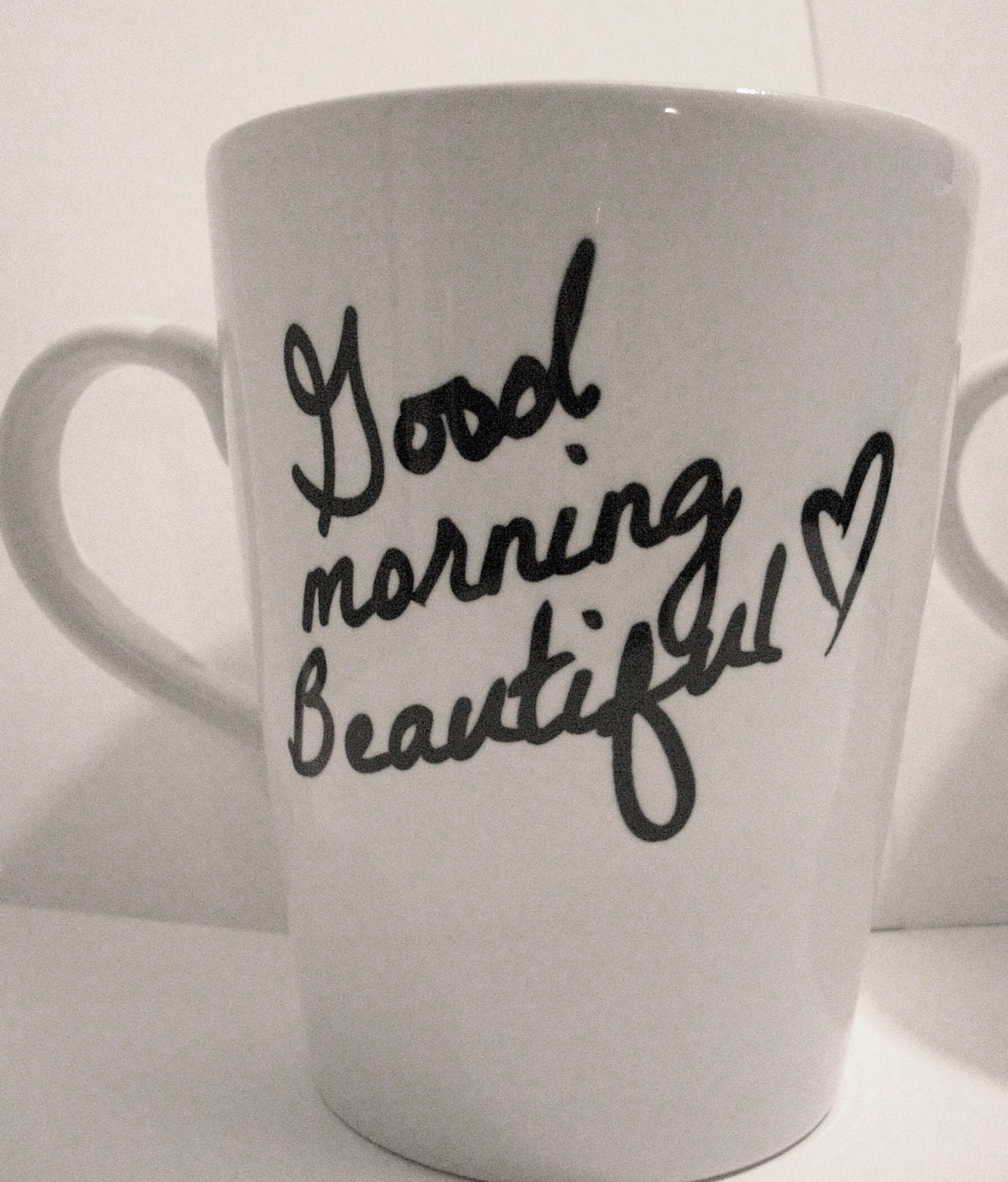 Latte mug couple set of 2 mugst- "Beautiful and Handsome" mug set perfect couple gift wedding gift, housewarming Gift