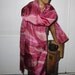 Pink silk scarf handcrafted