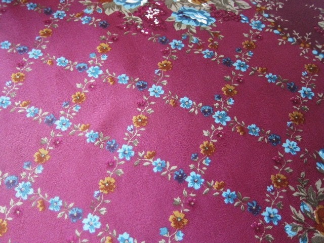 Laura Ashley vintage floral silk scarf 70s 80s