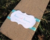 Beach Burlap Coral Teal Wedding Programs Rustic Woodland Shabby Chic