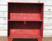modular osb bookcase red one by one with single fixed shelf
