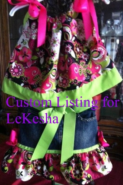 Custom Listing LaKesha Girls Skirt Flower Ruffle Outfit