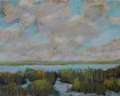 Big Sky Marsh Pastel Landscape