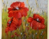 Poppy Season Pastel Landscape