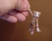 Original SOCK MONKEY ((made to order))-bear artist Miniature(Thread)Doll house/crocheted collectible-OOAK