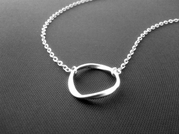 Eternity Circle Pendant, necklace,Pendant, charm, lariat, wedding, necklace,