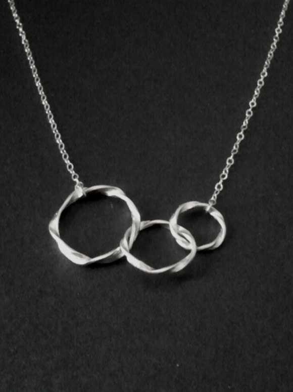 SALE - Eternity love Triple Circle Pendant, necklace,Pendant, charm, infinity love, wedding, necklace,