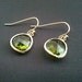 Dark Apple Green Gold Earrings, Drop, Dangle, Glass Earrings, bridesmaid gifts,Wedding jewelry