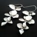 Dangle Triple Orchids Flowers Drop Silver ,Drop, Dangle, Earrings,bridesmaid gifts,Wedding jewelry