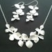 Dangle Triple Orchids Flowers Drop Silver ,Drop, Dangle, Earrings,bridesmaid gifts,Wedding jewelry