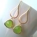 Gold Water Drop with Peridot Opal Earrings,Drop, Dangle, Gemstone, Earrings, bridesmaid gifts,Wedding jewelry,mother's day gift