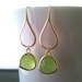 Gold Water Drop with Peridot Opal Earrings,Drop, Dangle, Gemstone, Earrings, bridesmaid gifts,Wedding jewelry,mother's day gift