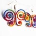 Rainbow Jewelry, Rainbow Butterfly Earrings, Butterfly earrings, Purple, pink, yellow, blue, green