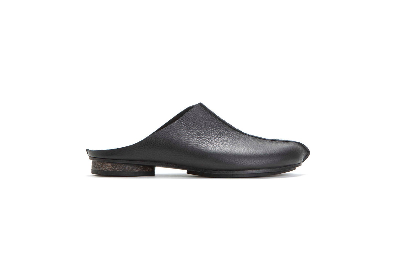 Open back sandals, Black sandals, Leather shoes, Handmade shoes, Women shoes