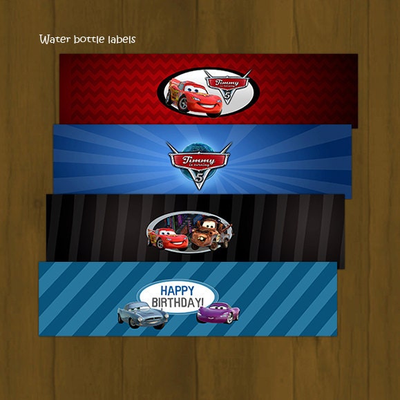 Disney CARS 2 Lightning Mc Queen Water by SplashboxPrintables