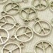 Silver Tone Small, Simple Peace Symbol Charms (10) - S53