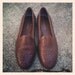 Vintage 90s Brown Leather Woven Flats Womens 7.5