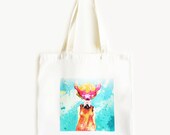 Canvas Custom Tote Bag MISS DEER