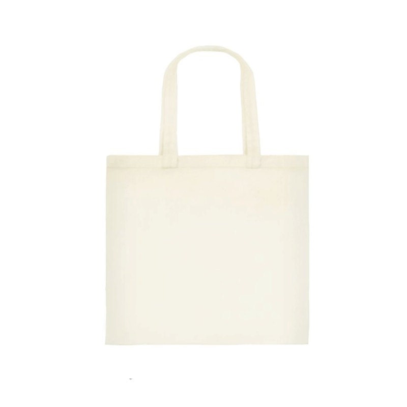 Tote Bag Illustrated Cotton White Giraffe Boy&Elephant Girl
