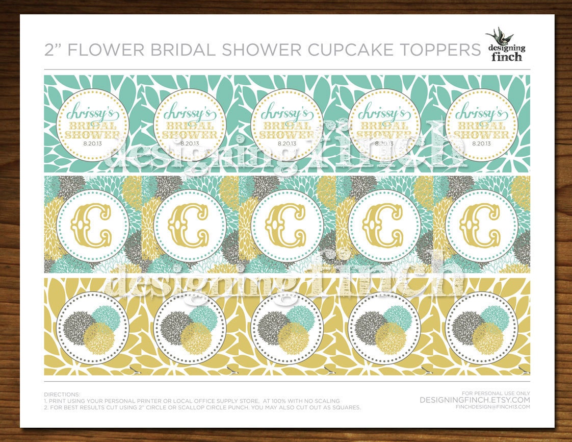 Whimsical Flower Vintage Bridal Shower Invitation, Customizable, Printable