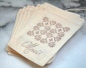 SAMPLE - Wedding favor bags, muslin, 3x5.  Please choose design.