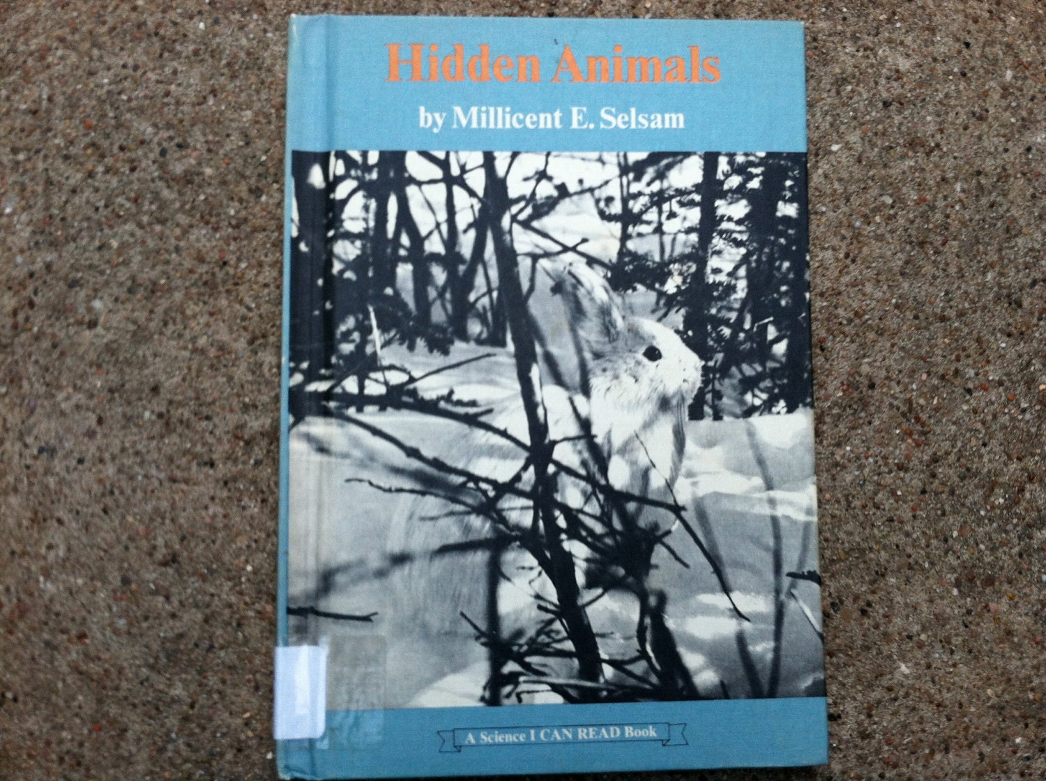Vintage book Hidden Animals, An a old Science I CAN READ, farm & baby animals rabbit, black and white photographs, paper ephemera