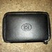 Credit card genuine black leather holder, wallet, case organizer, small womens zipper wallet