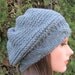 True Gray Hand Knit Hat, Beret Hat in True Gray, Spring and Winter Women Accessories, madebyfate
