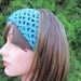 Headband in Aqua Blue , Blue Crochet Hairband for Women and Girls