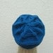 Cloche Hand Knit Hat, Unisex Hand Knitted Hat, Tam Hat in Ocean Blue,  Blue Hat for Men and Women