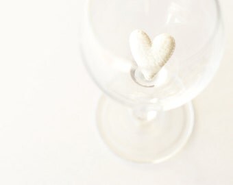 White heart plush brooch / Mother's Day gift / Ivory heart souvenirs / Wedding favors