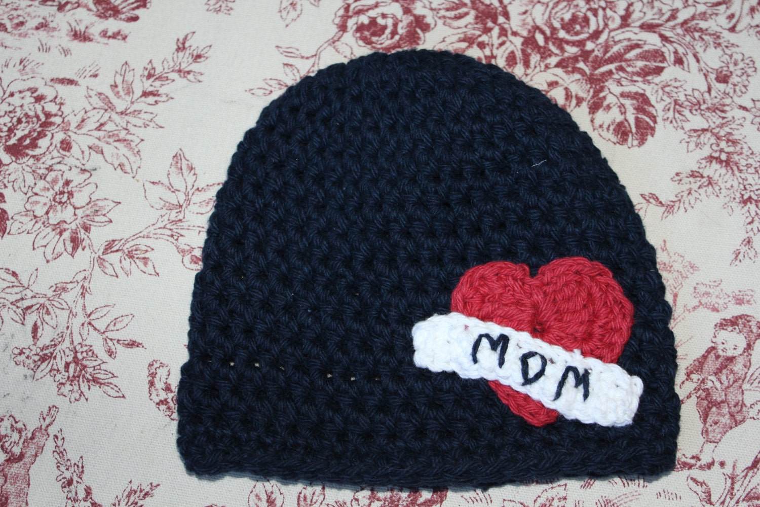 Mom 'tattoo' baby boy beanie hat